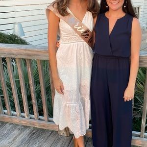 White eyelet dress size Small